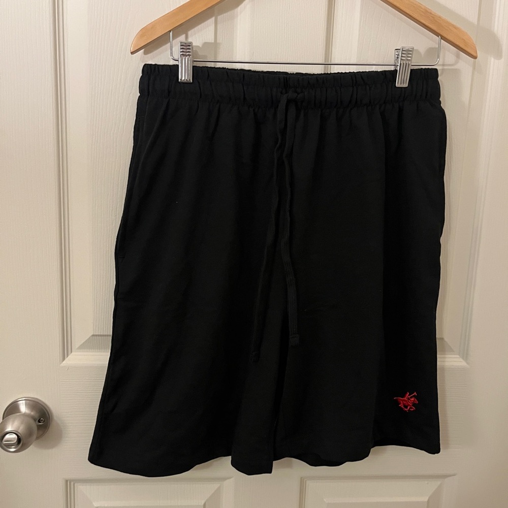Black Men's Shorts with Pacific Polo Club Logo